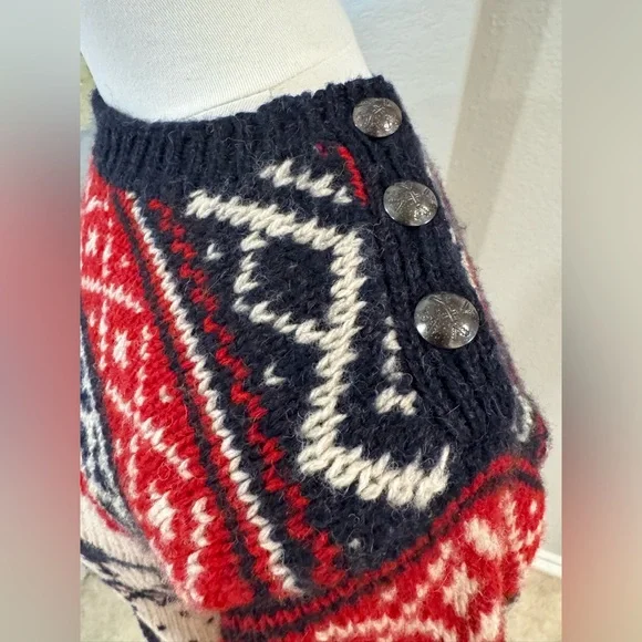 Vintage Ralph Lauren Holiday Christmas Fair Isle Red & Navy Olympics Sweater - Picture 7 of 16